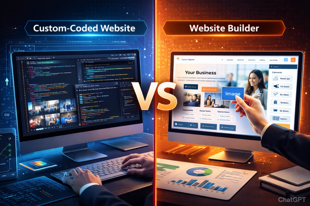 Custom Web Development vs Website Builders: What Businesses Should Choose in 2026 image